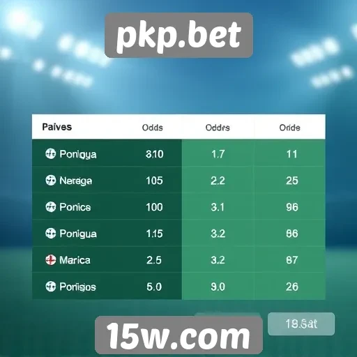 Comparação de odds na pkp.bet com concorrentes